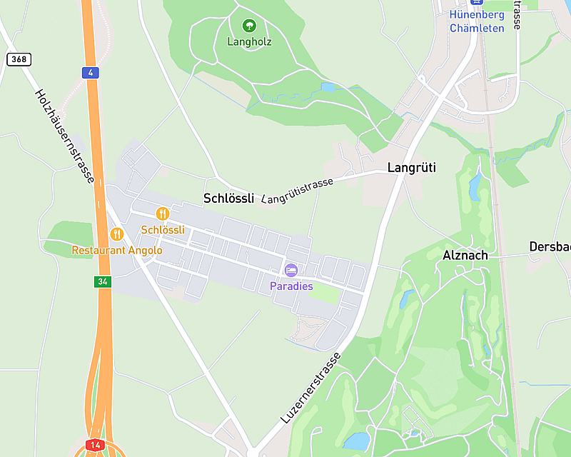 A map displaying the location of AOI - Animal Oncology and Imaging Center