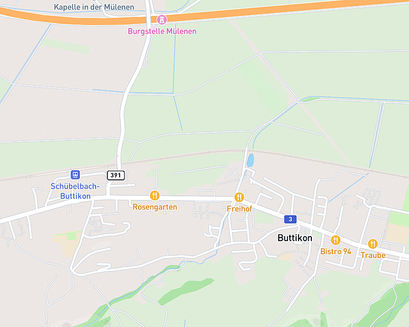 A map displaying the location of Kleintierpraxis "Drei Höfe"